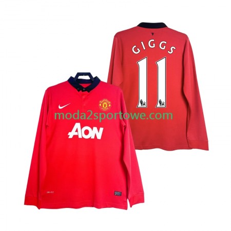 Koszulka Manchester United GIGGS 11 2013 2014 Retro Domowe Stroje Piłkarskie Długi Rękaw